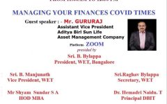 Managing Your Finances – COVID Times