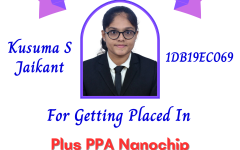 Kusuma S Jaikant (ECE, 2023 Batch) - Placed in Plus PPA Nanochip Technologies