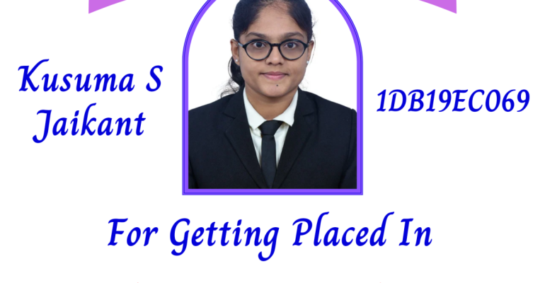 Kusuma S Jaikant (ECE, 2023 Batch) - Placed in Plus PPA Nanochip Technologies