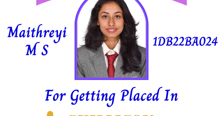 Maithreyi M S (MBA, 2024 Batch) - Placed in Skillicon Technologies