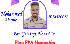 Mohammed Atique (ECE, 2023 Batch) - Placed in Plus PPA Nanochip Technologies