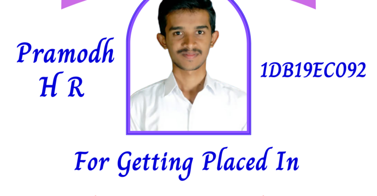 Pramodh H R (ECE, 2023 Batch) - Placed in Plus PPA Nanochip Technologies