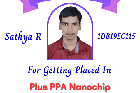 Sathya R (ECE, 2023 Batch) - Placed in Plus PPA Nanochip Technologies