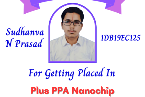 Sudhanva N Prasad (ECE, 2023 Batch) - Placed in Plus PPA Nanochip Technologies