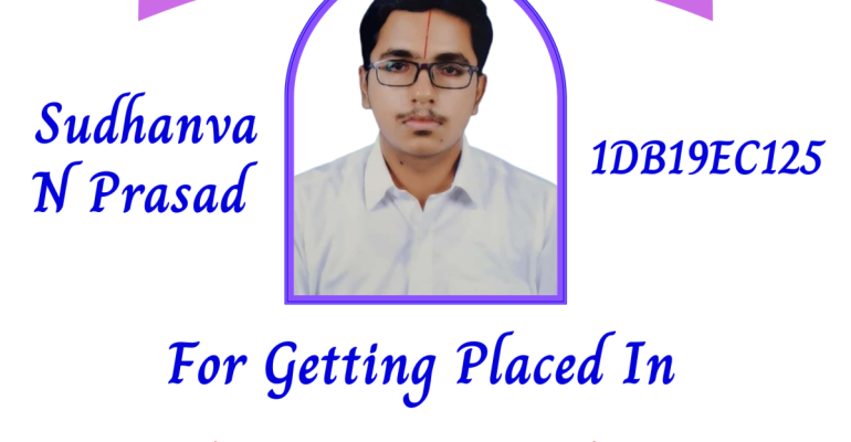 Sudhanva N Prasad (ECE, 2023 Batch) - Placed in Plus PPA Nanochip Technologies