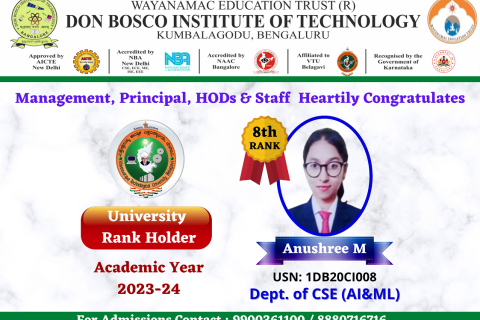 VTU Rank Holder - Anushree M