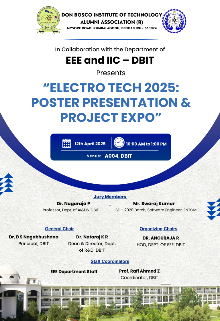 ELECTRO TECH 2025: Poster Presentation & Project Expo Session - 12th ...